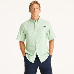 Nautica OTF Short-Sleeve UPF 30+ Shirt,Forest Green,large