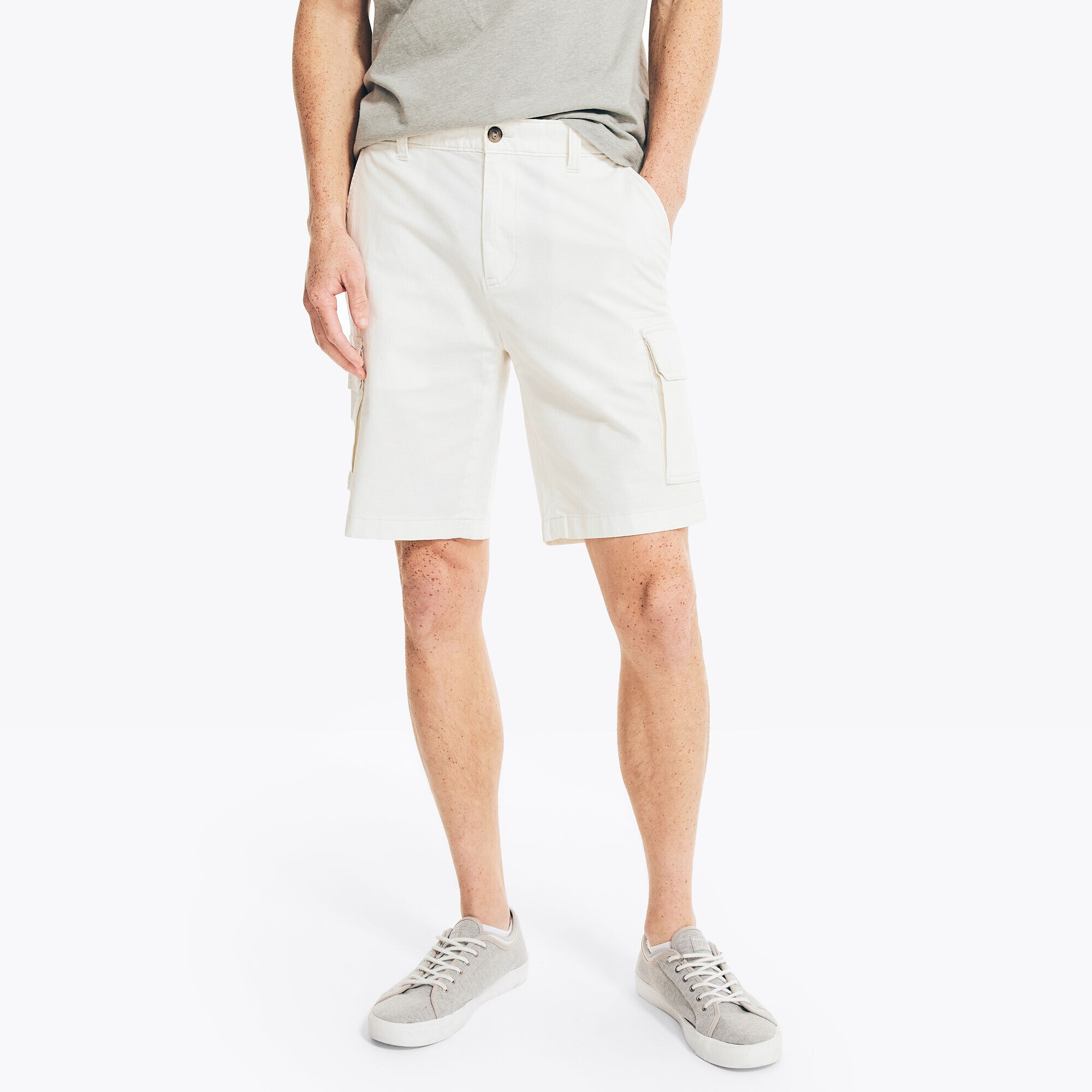 9.5" NAVIGATOR STRETCH CARGO SHORT,Marshmallow,large