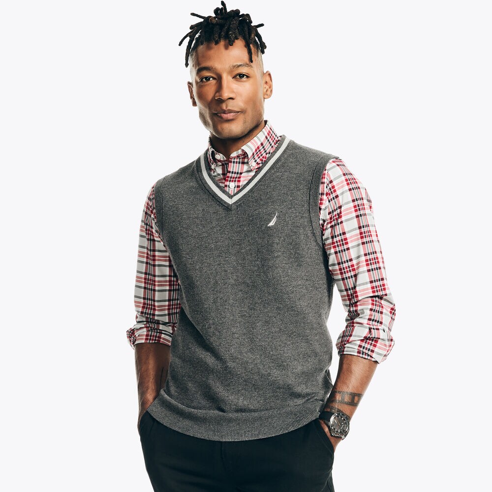 Navtech Sweater Vest,Charcoal Heather,large