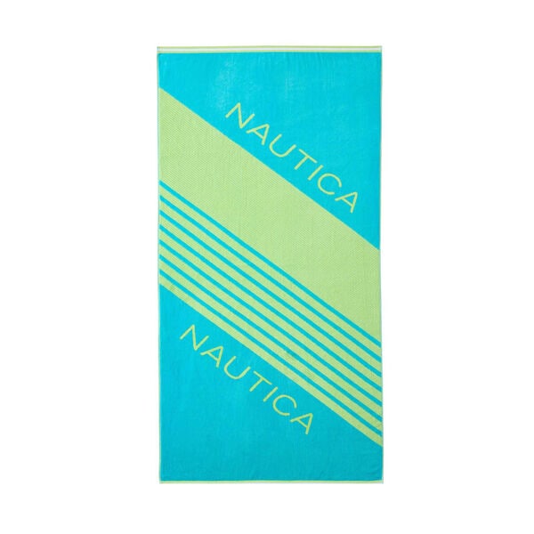 Striped Logo Beach Towel