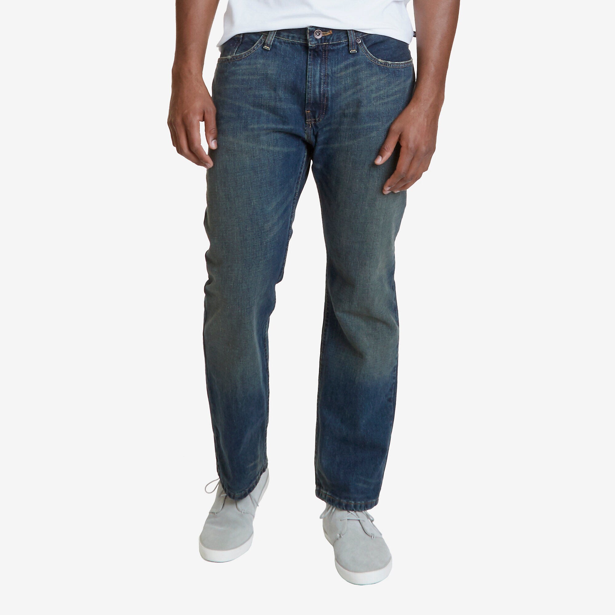 Medium Wash Bootcut Jean,Sinker Blue Denim Wash,large