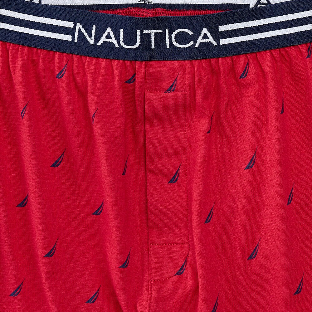STRETCH SAIL PRINT KNIT BOXERS,Dark Acacia,large