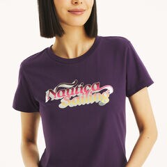 Logo Foil Graphic T-Shirt,Blackberry,large