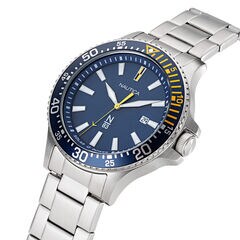 COCOA BEACH SOLAR-POWERED STAINLESS STEEL 3-HAND WATCH,Multi,large