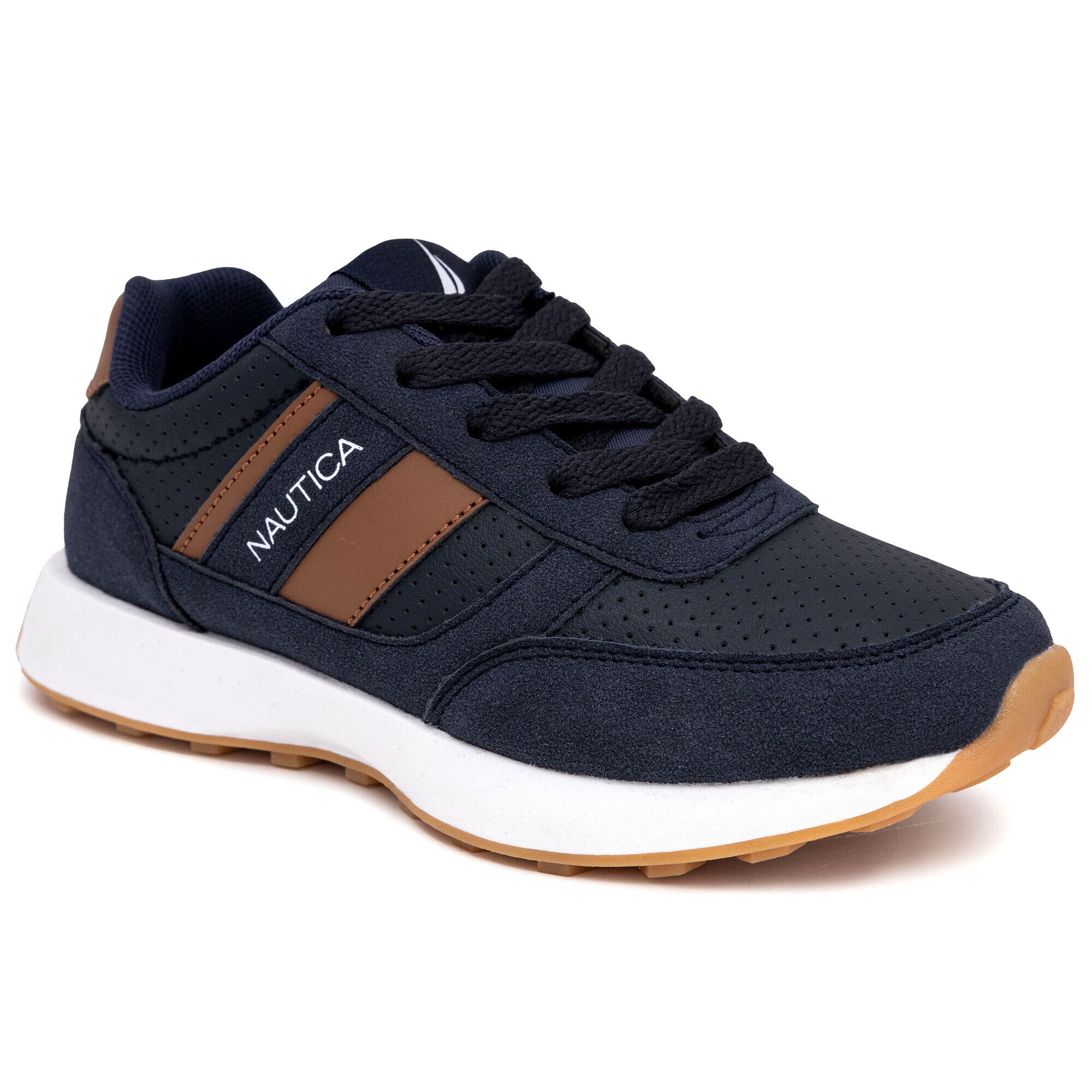 Boys' Logo Lace-Up Sneaker,Ice Blue,large