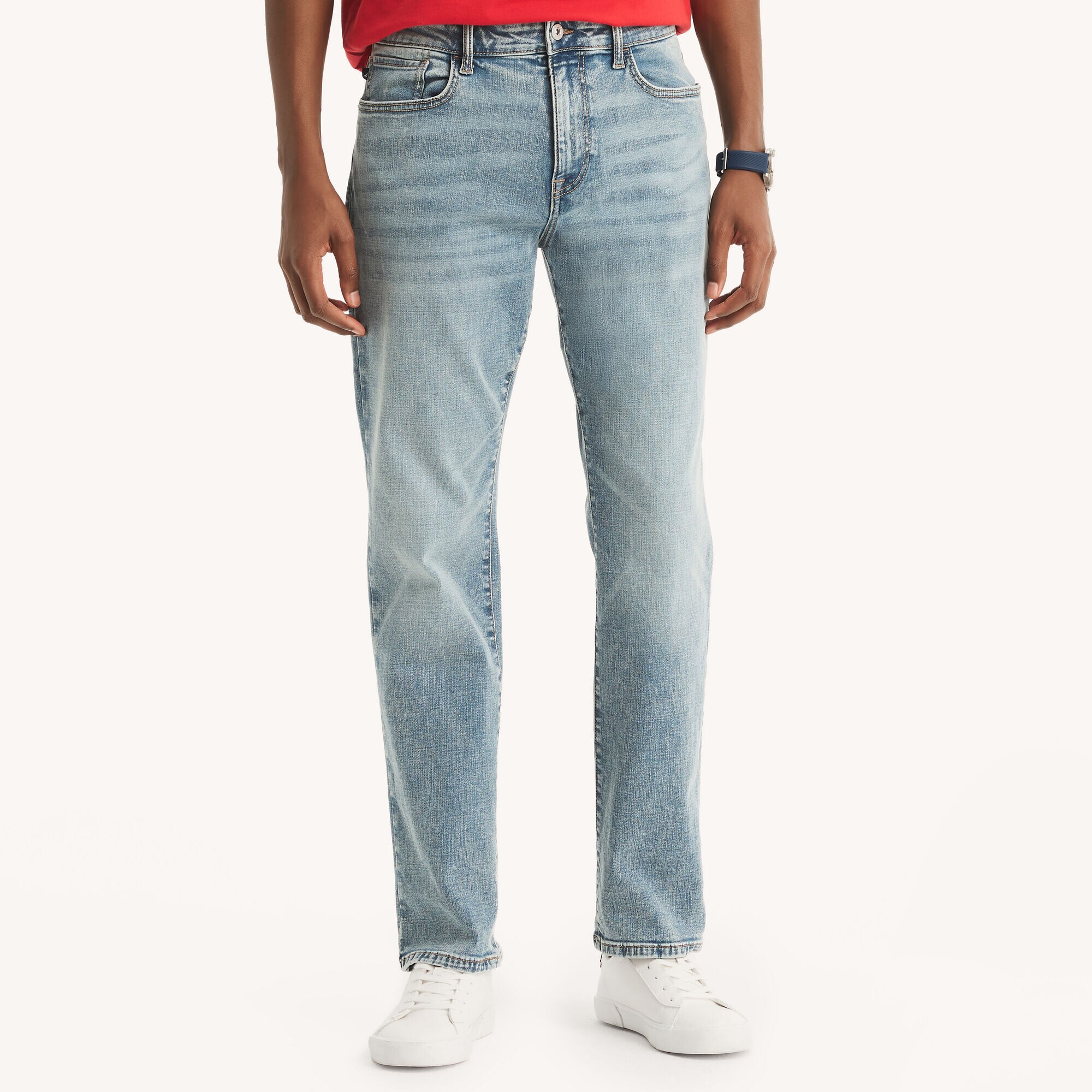 Vintage Straight COOLMAX® EcoMade Stretch Denim,Reef Blue,large
