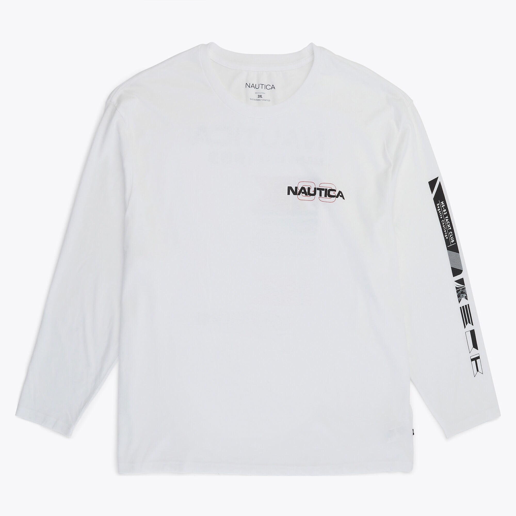 BIG & TALL SUSTAINABLY CRAFTED COMPETITION GRAPHIC LONG-SLEEVE T-SHIRT,Bright White,large