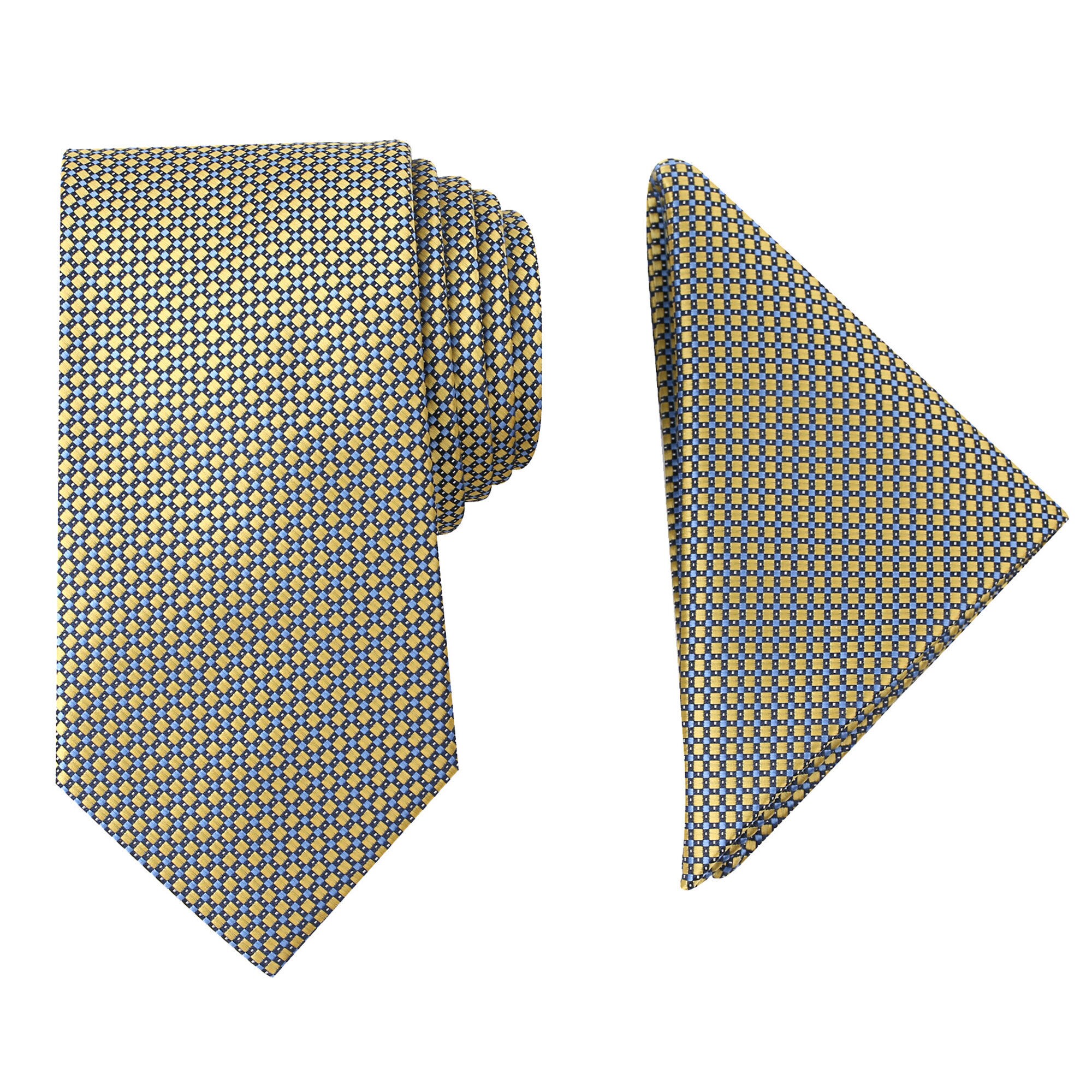 Silk Brittle Neat Tie,Yellow,large