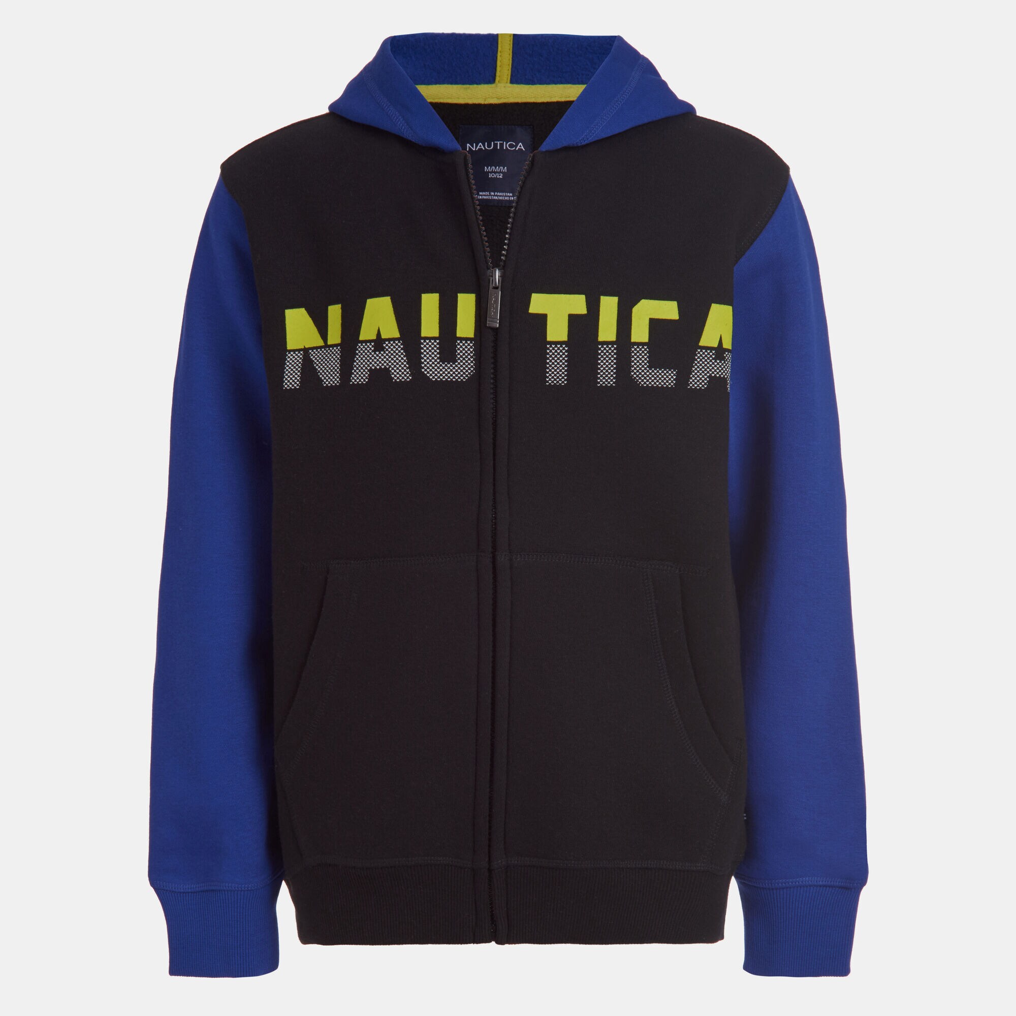 LITTLE BOYS' COLORBLOCK LOGO ZIP HOODIE (4-7),Black,large