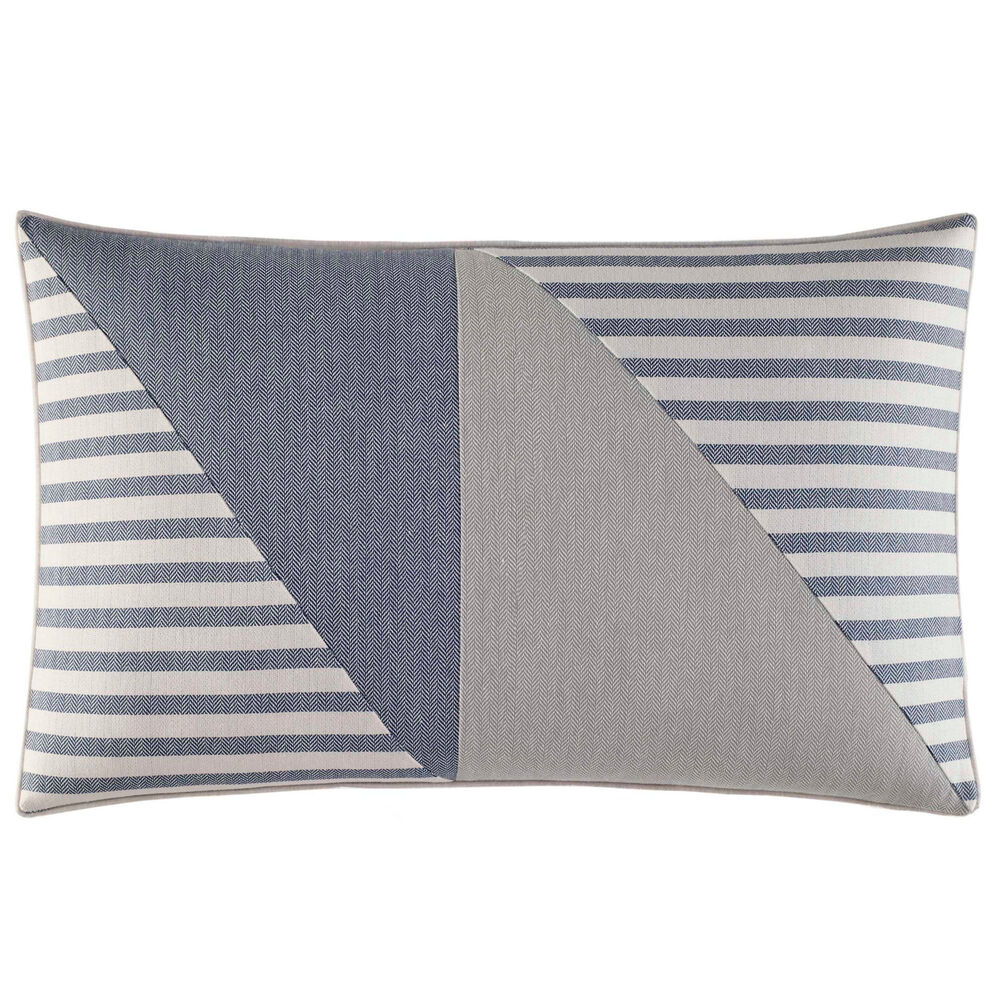 Fairwater Pieced Throw Pillow,Bright Cobalt,large