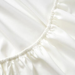 SOLID WHITE QUEEN FITTED SHEET,Antique White Wash,large