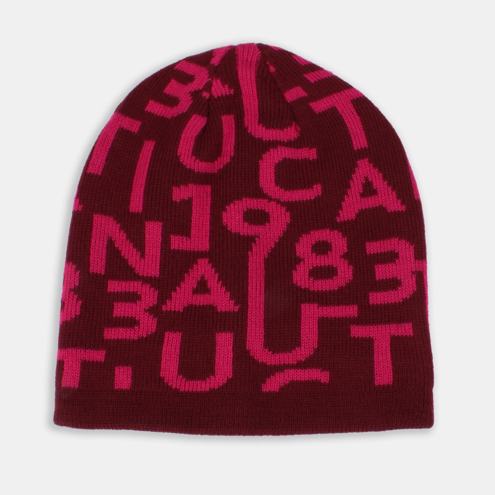 KIDS' LOGO KNIT BEANIE,Zinfandel,large