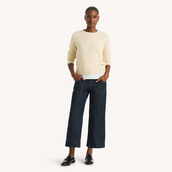 Cable Crewneck Sweater