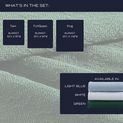 Ripple Cove Green Full/Queen Blanket,Dark Hunter,large