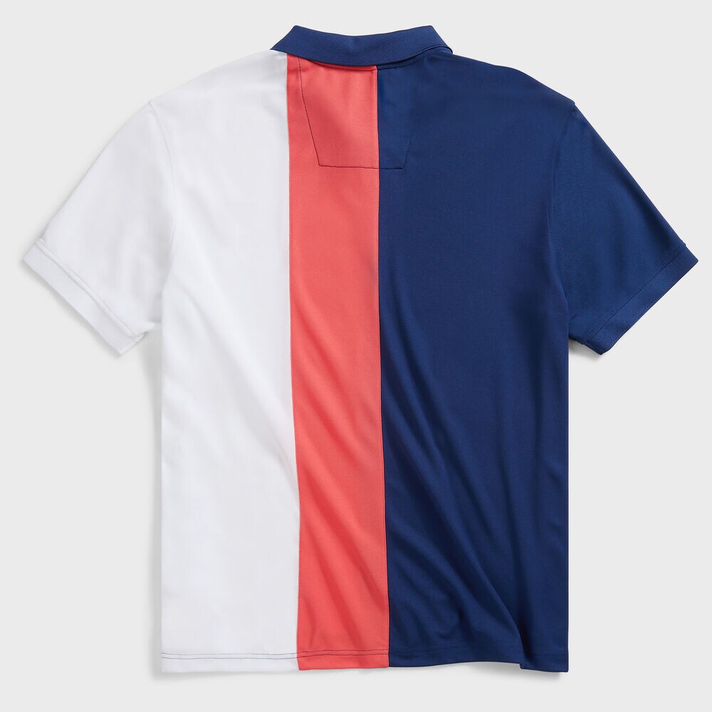 BIG & TALL NAVTECH COLORBLOCK POLO,Estate Blue,large