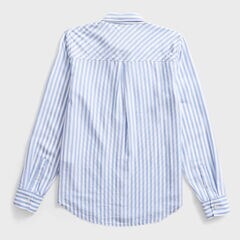 SUSTAINABLY CRAFTED STRIPED SHIRT,Smokey Indigo Wash,large