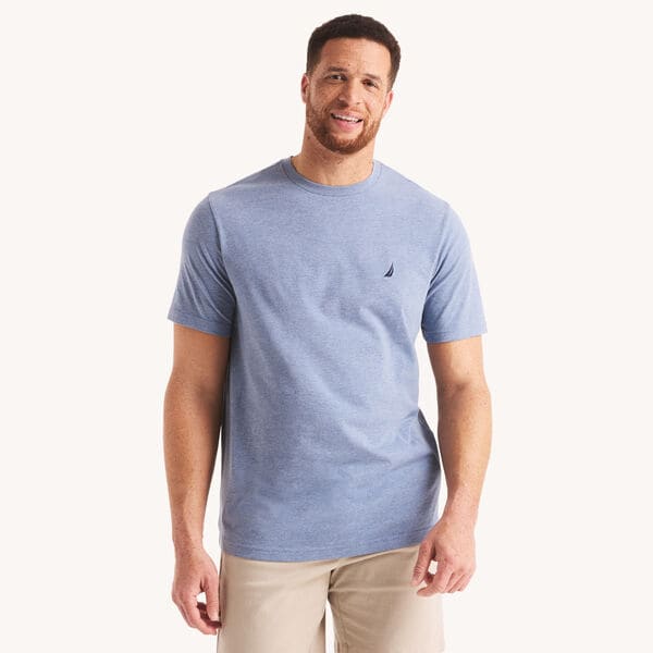 Big & Tall Heather Crewneck Deck T-Shirt