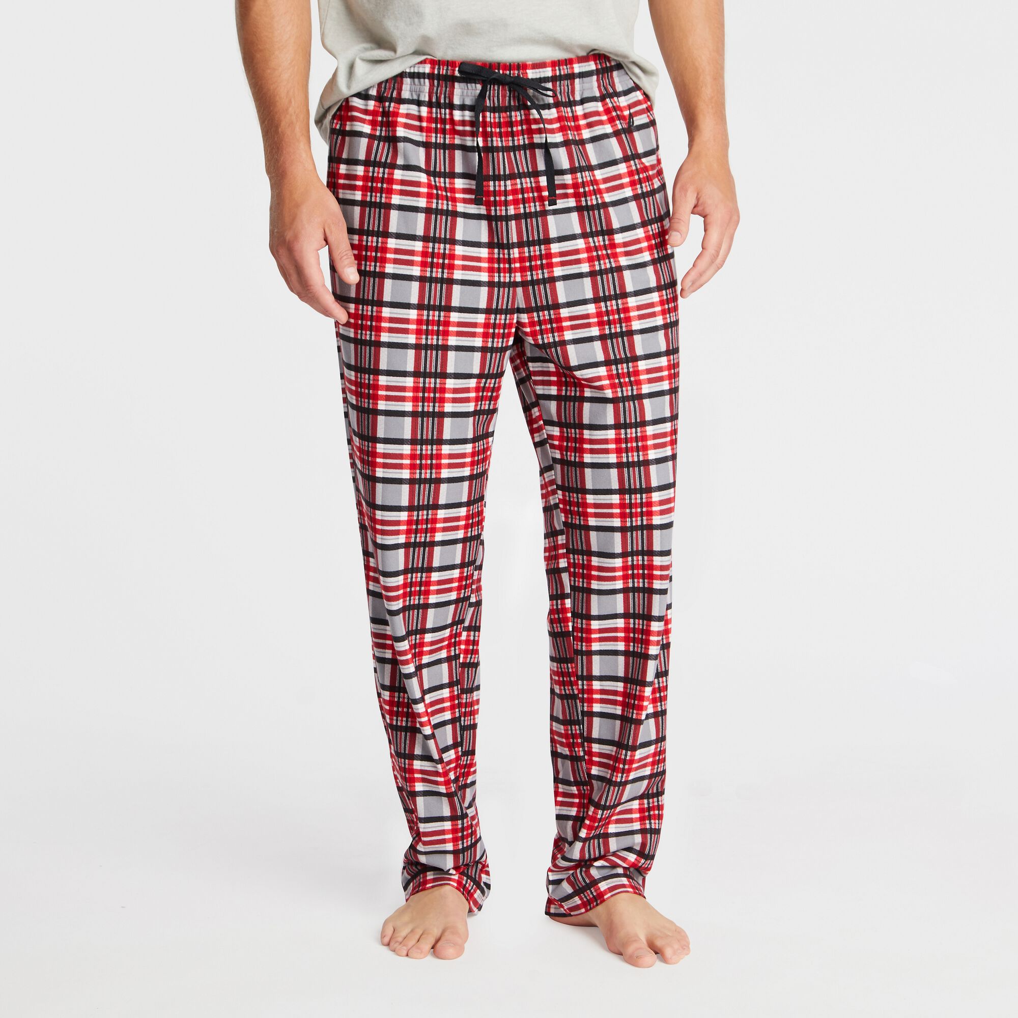 PLAID FLEECE SLEEP PANT,Nautica Red,large