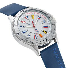 COCOA BEACH SOLAR-POWERED SILICONE 3-HAND WATCH,Multi,large