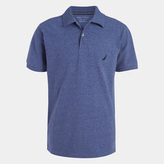LITTLE BOYS' ANCHOR HEATHERED POLO (4-7),Windsurf Blue,large