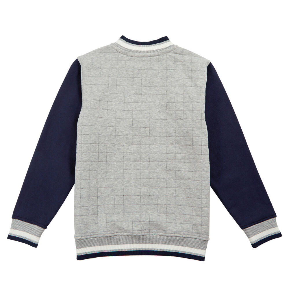 Toddler Boys' Varsity Bomber Jacket (2T-3T),Grey Heather,large