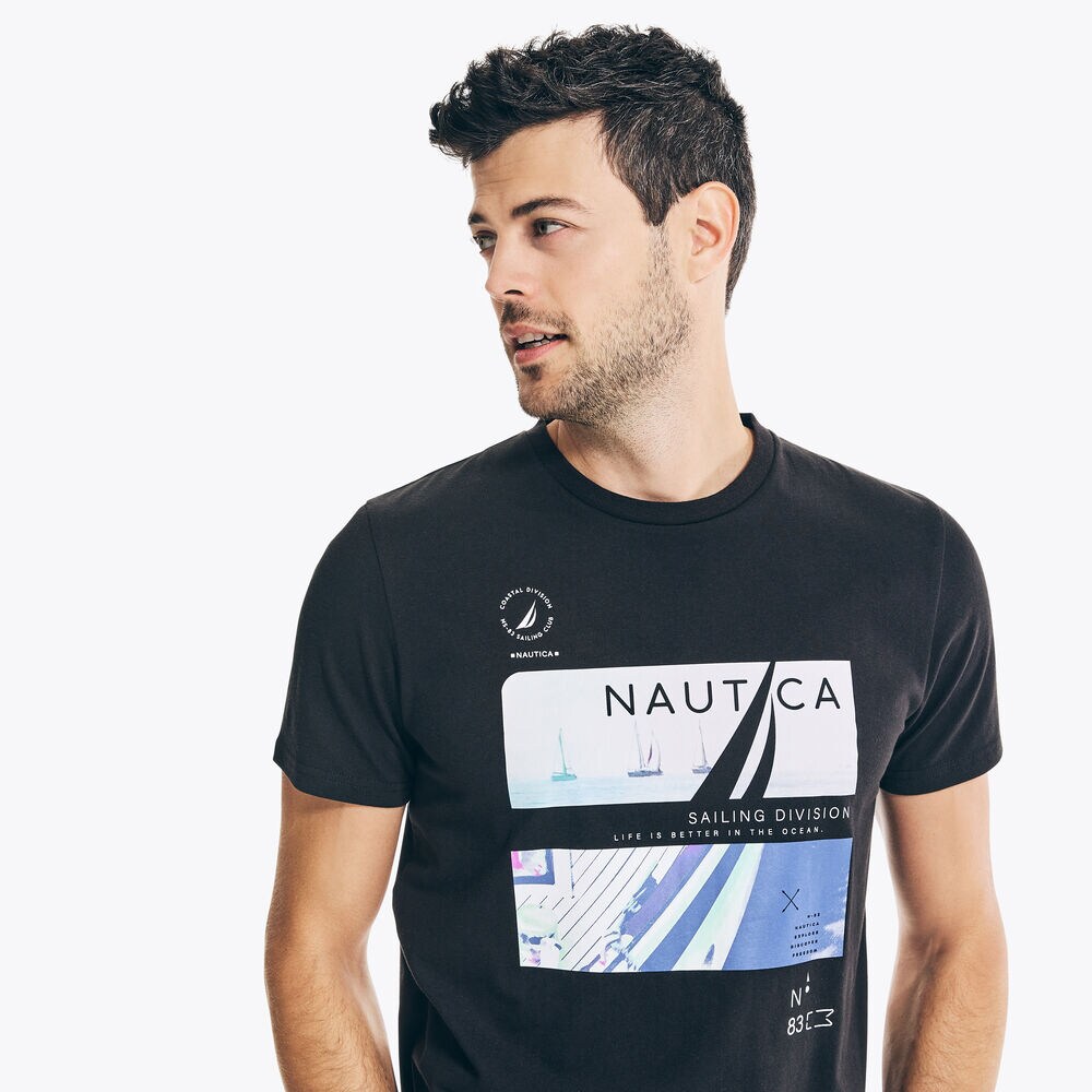SAILING DIVISION GRAPHIC T-SHIRT,True Black,large