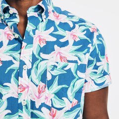 CLASSIC FIT SHORT-SLEEVE SHIRT,Windsurf Blue,large