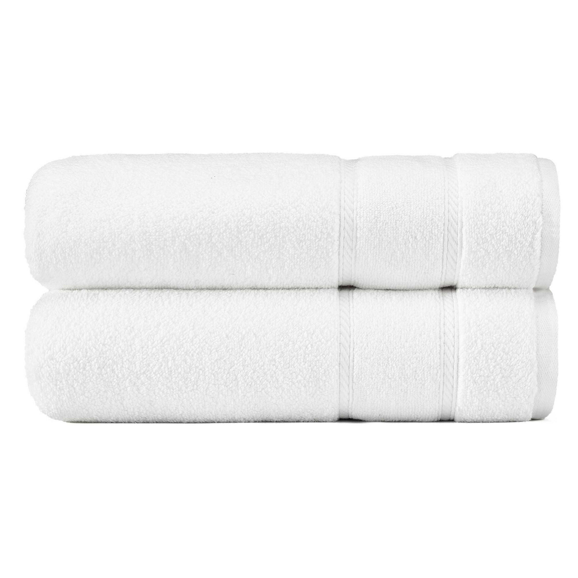 Belle Haven Bath Towel Set, 2-Piece,Bright White,large