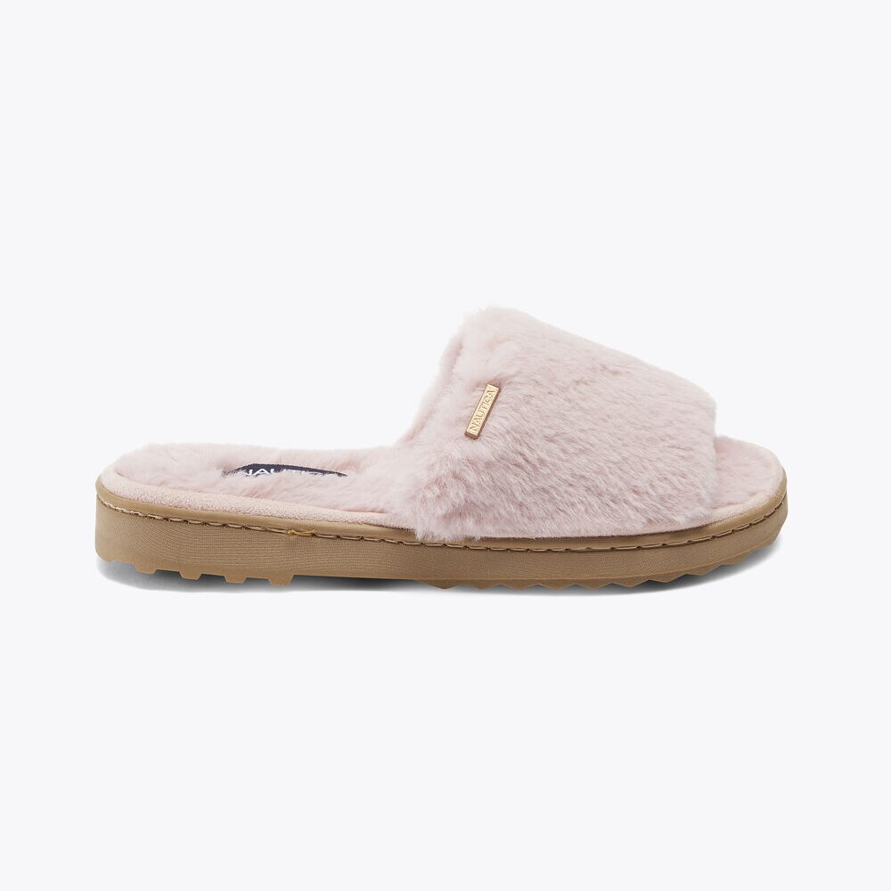 FAUX-FUR SLIDE SANDAL,Shadow Purple,large