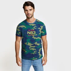 Big & Tall Camo N-83 T-Shirt,Ensign Blue,large