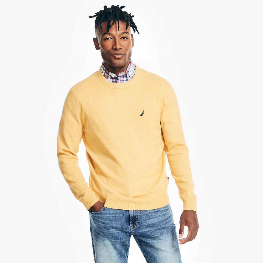 CREWNECK SWEATER,Yellow,large
