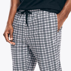 PLAID FLEECE SLEEP PANT,Grey Alloy,large