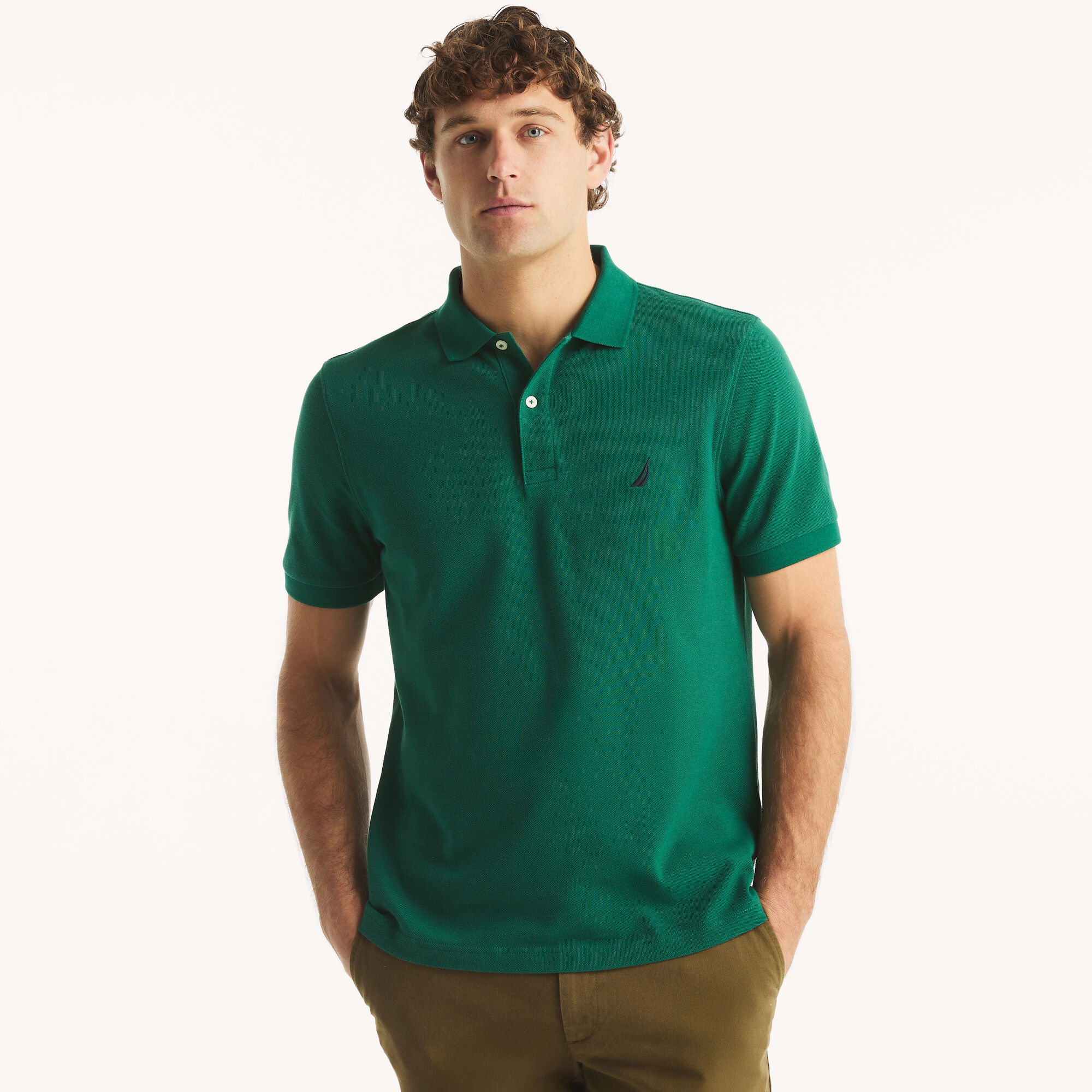 Classic Fit Deck Polo,Nile,large
