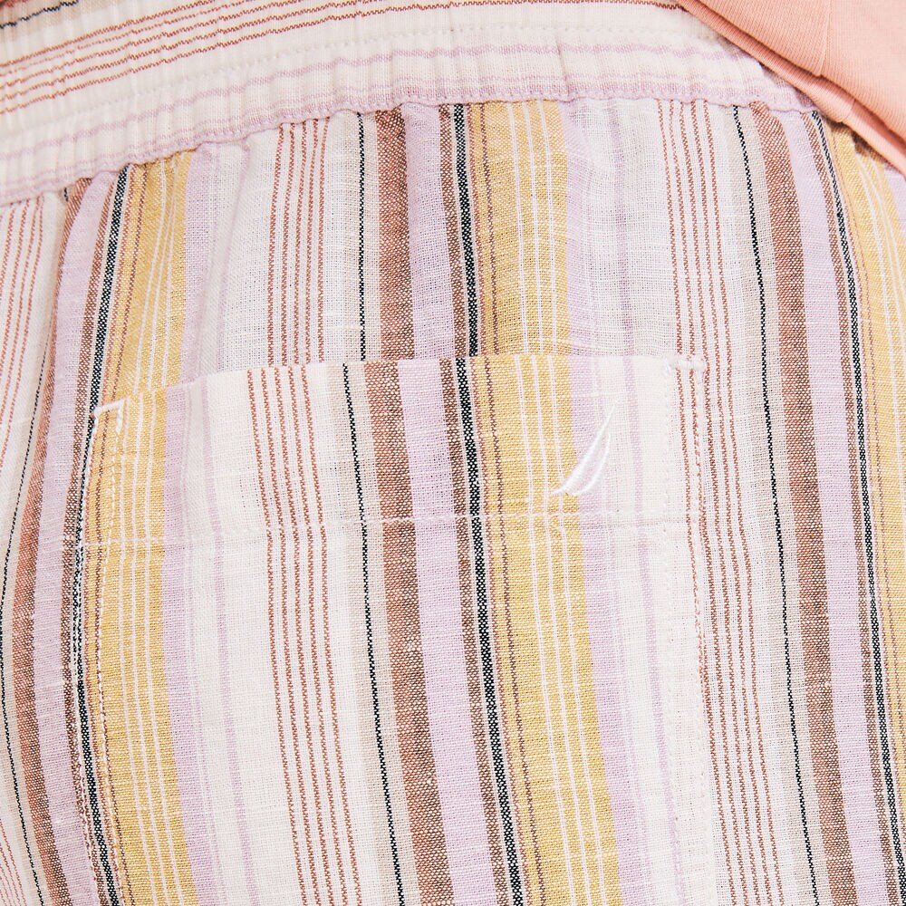 5" LINEN PLAID PULL-ON SHORT,Rustic Sunset Heather,large