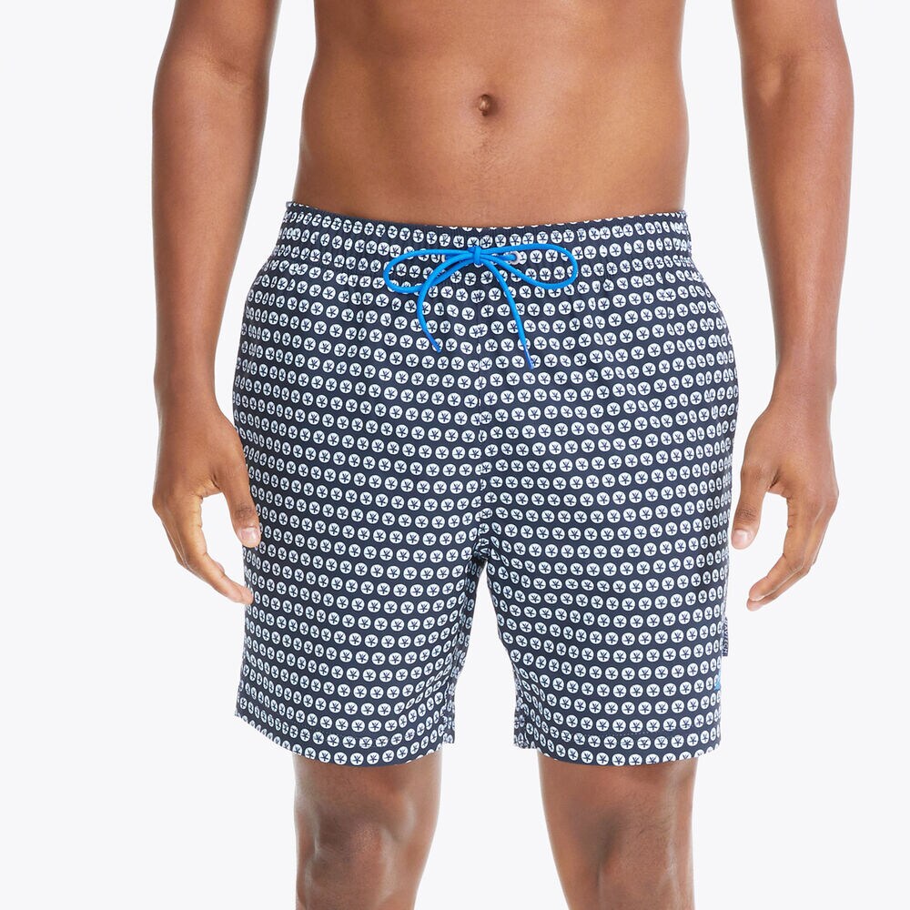 6" NAVTECH SUSTAINABLY CRAFTED SHELL PRINT SWIM,Navy,large