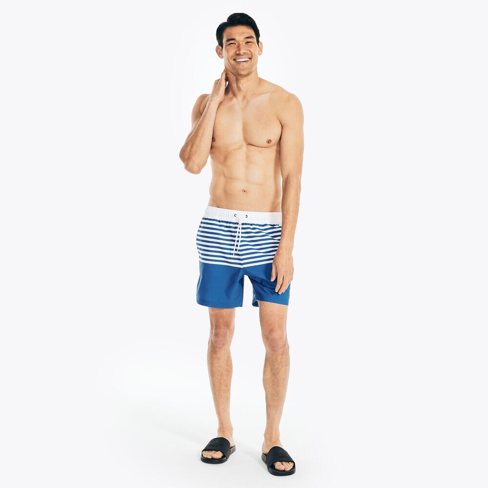 NAVTECH SUSTAINABLY CRAFTED 6" PRINTED SWIM,True Navy,large