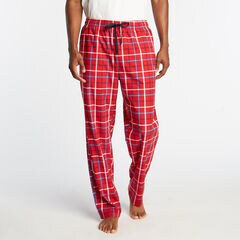 COZY FLEECE PLAID SLEEP PANT,Nautica Red,large