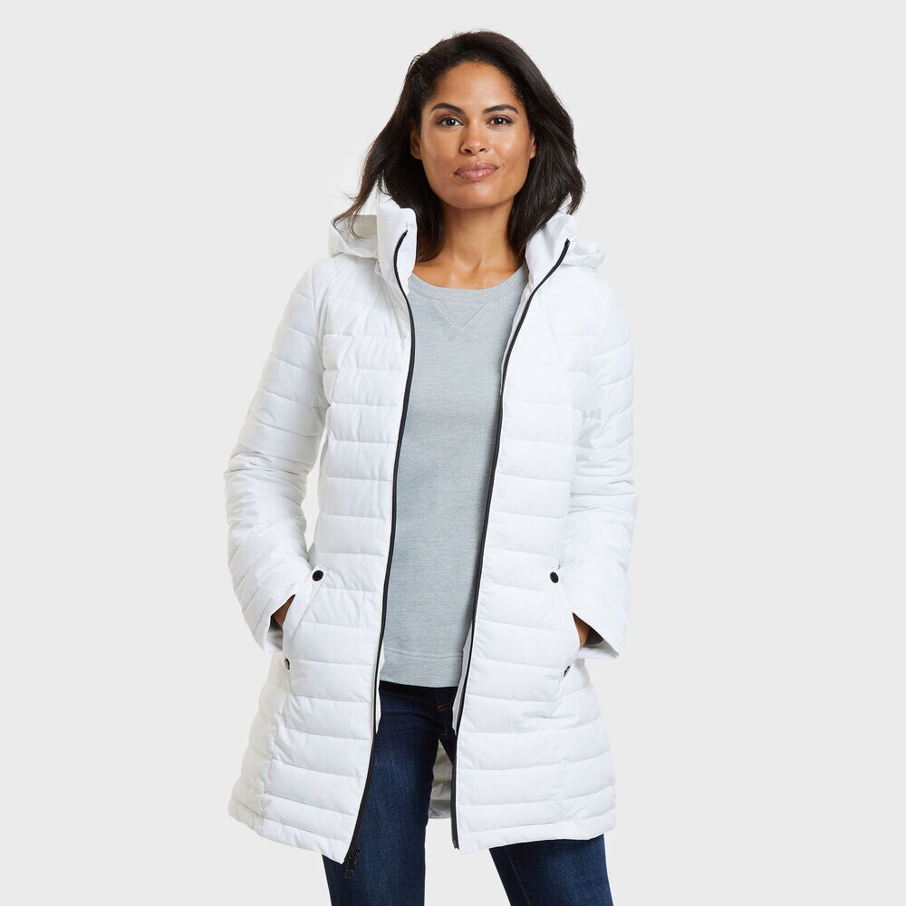 Stretch Midweight Puffer Jacket,Bright White,large