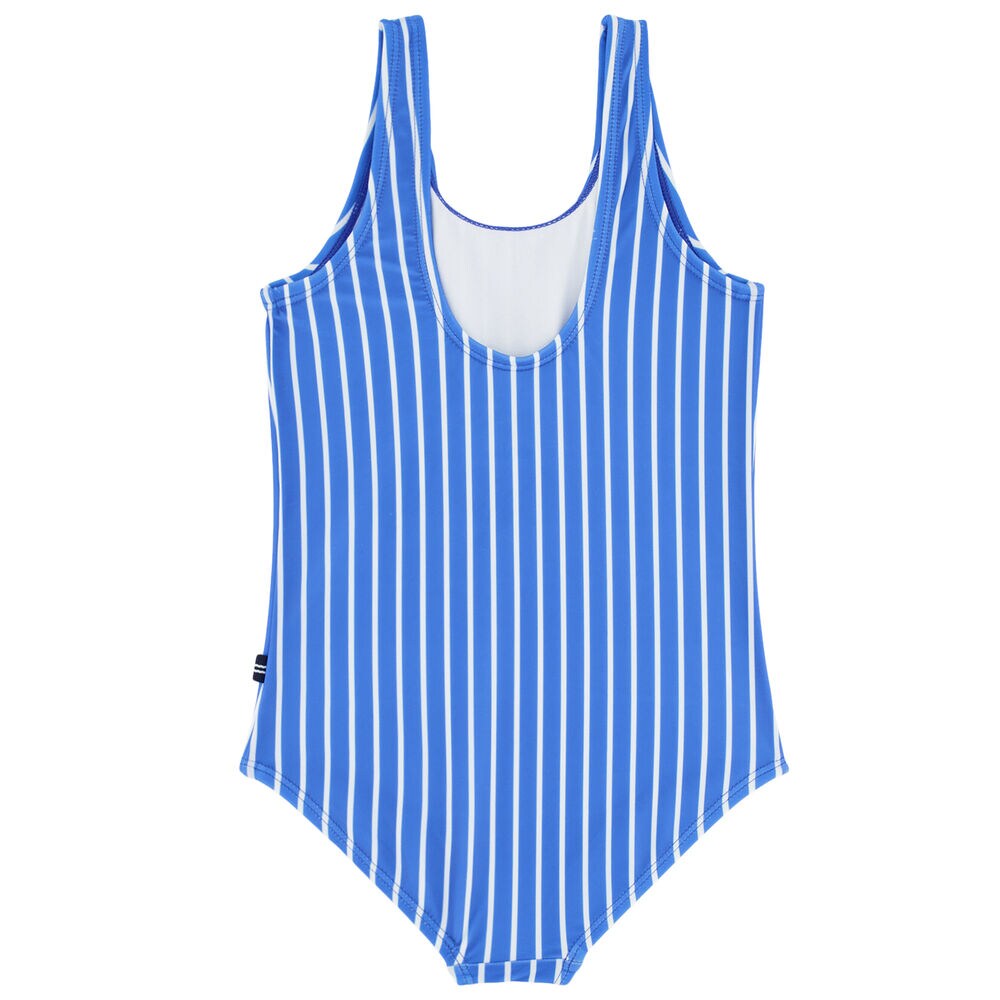 GIRLS' STRIPED ANCHOR ONE-PIECE (8-16),Surf Water Wash,large