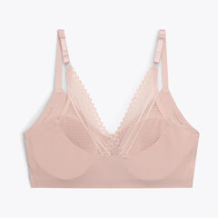 Lace Trimmed Ribbed Bra, 3-Pack,Workshirt Blue,large