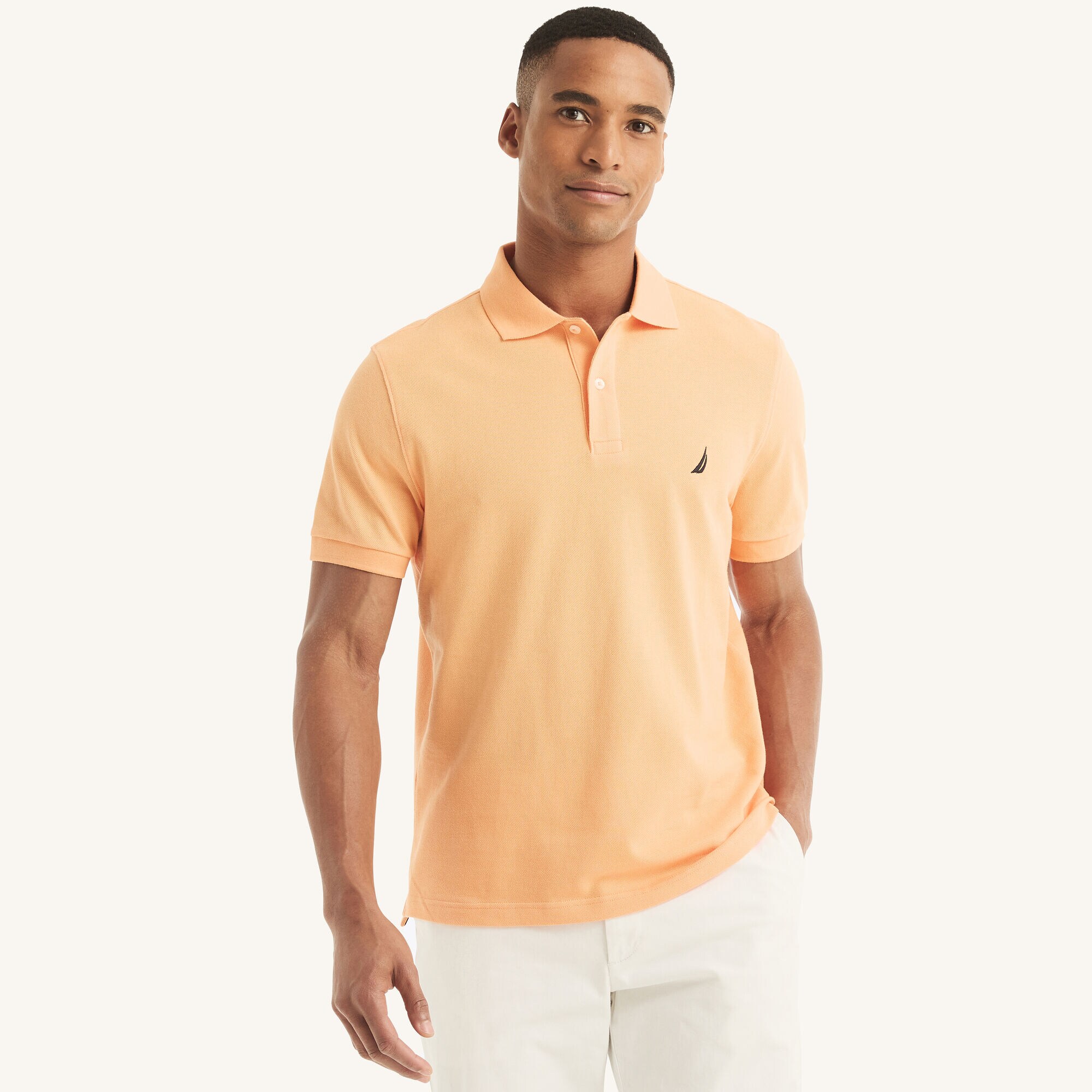 CLASSIC FIT DECK POLO,Fire Orange,large