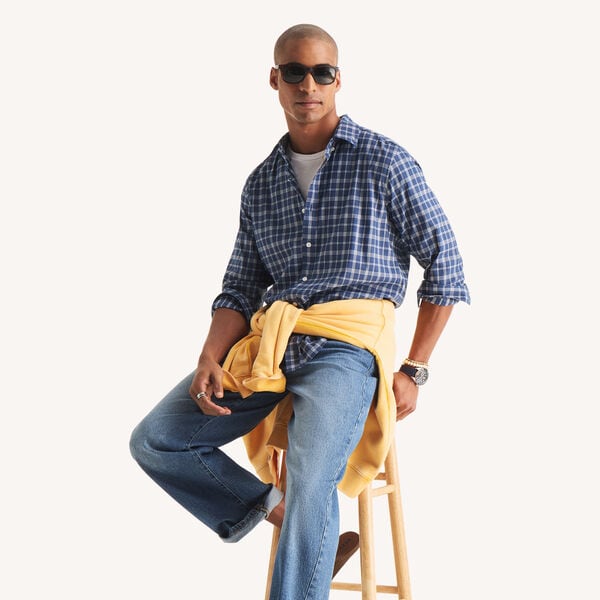 Classic Fit Plaid Shirt