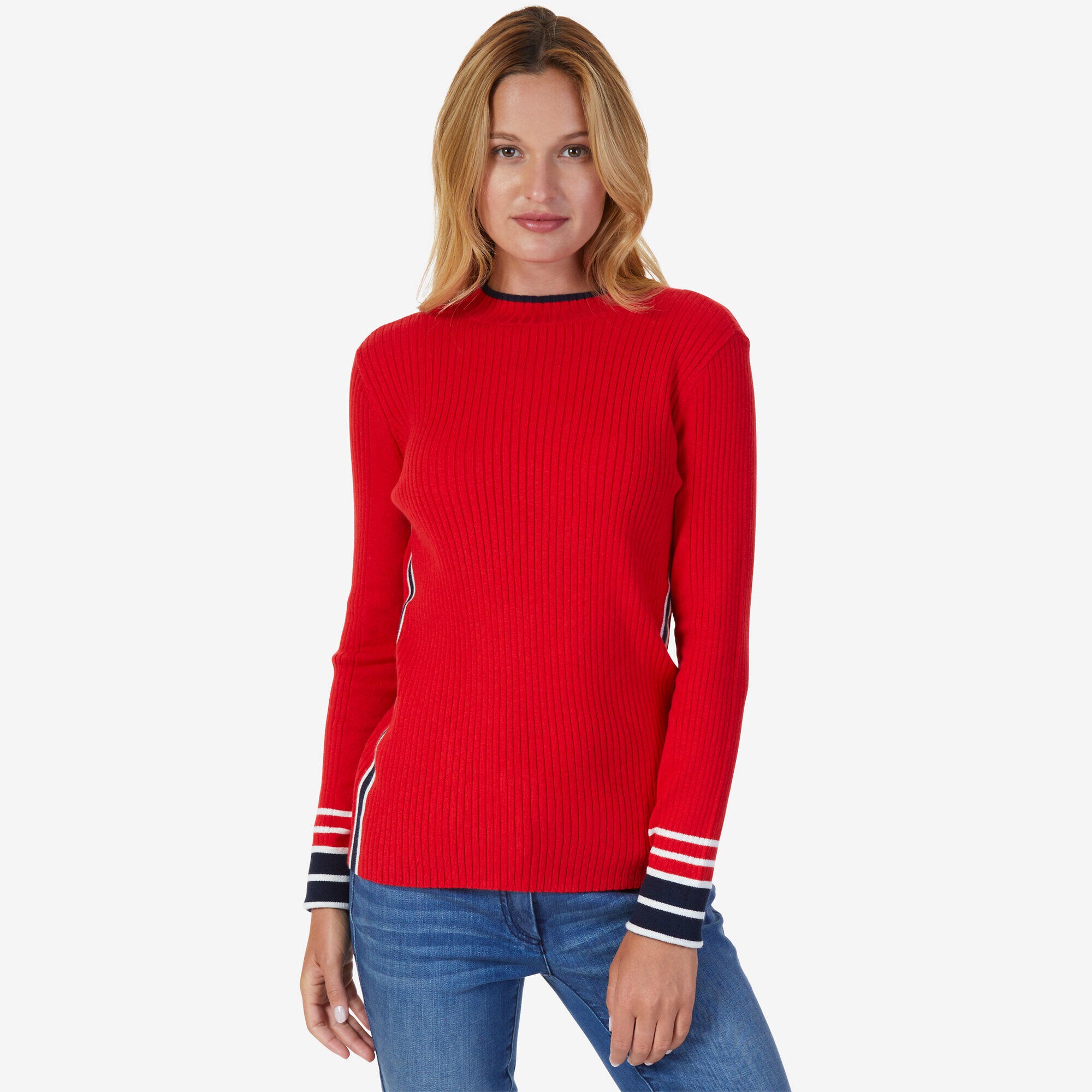 Ribbed Sweater,Tomales Red,large
