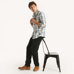Nautica Jeans Co. Plaid Shirt,Marshmallow,large