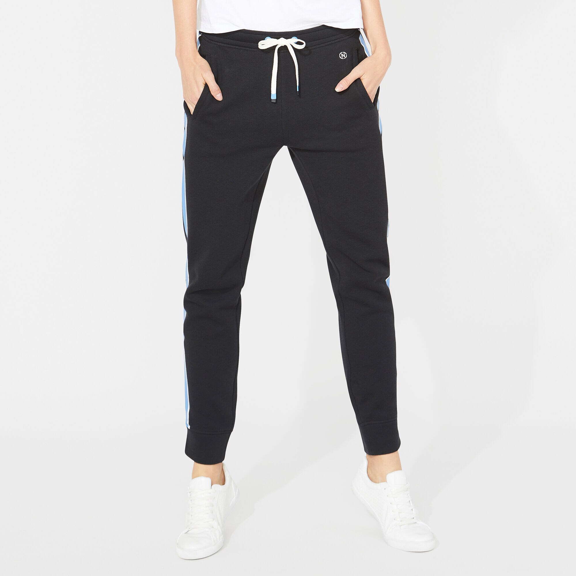 NAUTICA JEANS CO. SIDE STRIPED SWEATPANTS,True Black,large