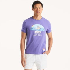 JAWS x Nautica Graphic T-Shirt,Purple Pennant,large