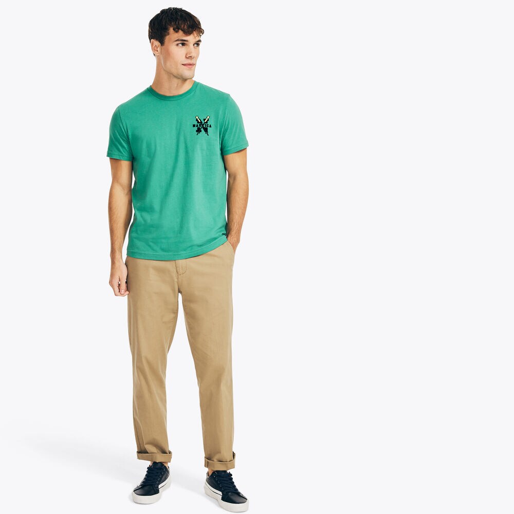 ROWING TEAM GRAPHIC T-SHIRT,Bright Willow,large