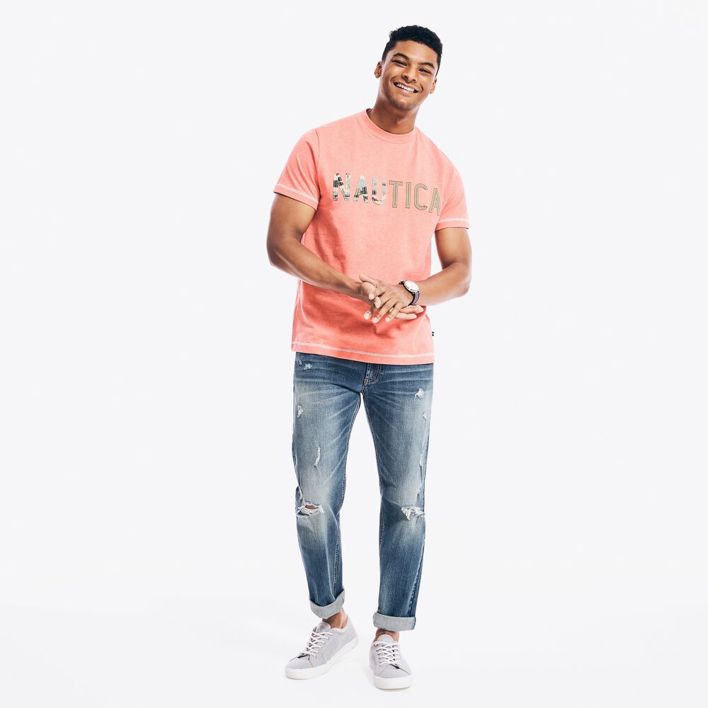 LOGO GRAPHIC T-SHIRT,Orange2,large