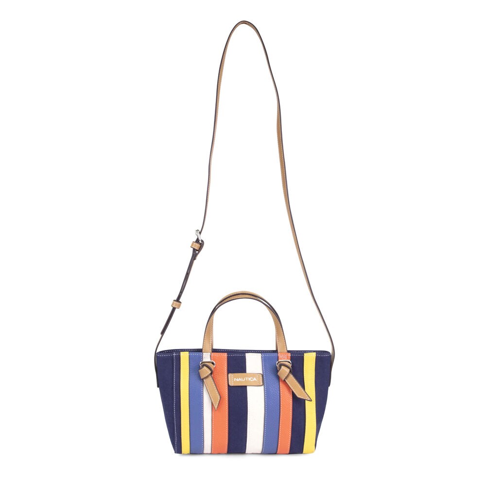 MIXED STRIPE CROSSBODY WITH HANDLES,Ice Blue,large