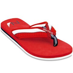 Keel Flip Flop Sandal,Nautica Red,large